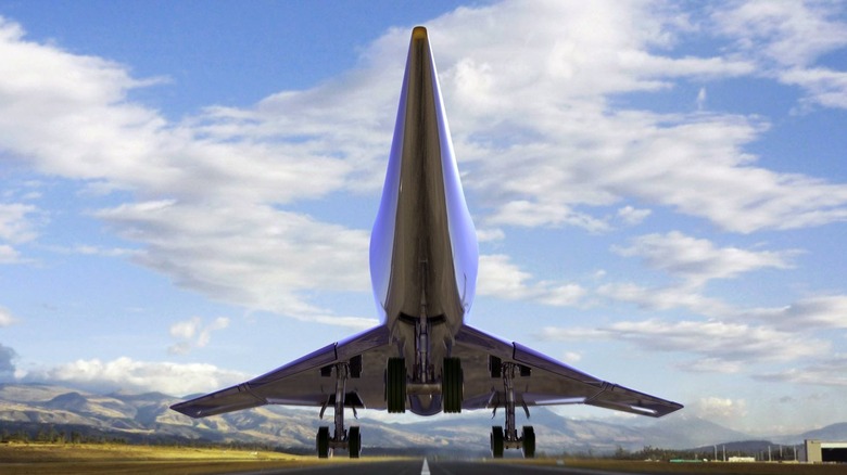 Illustration of the Spike S-512 Diplomat taking off