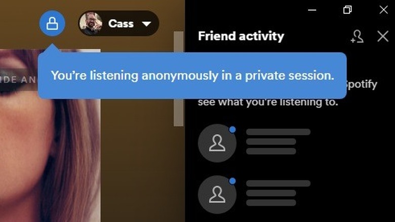 Private listening on Spotify