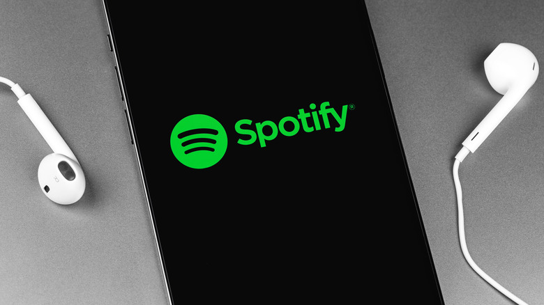 Spotify app splash screen on mobile.