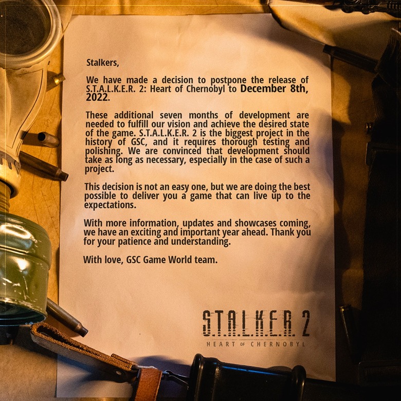 STALKER 2 Delayed Again  Stalker 2 Is Coming Next Year 