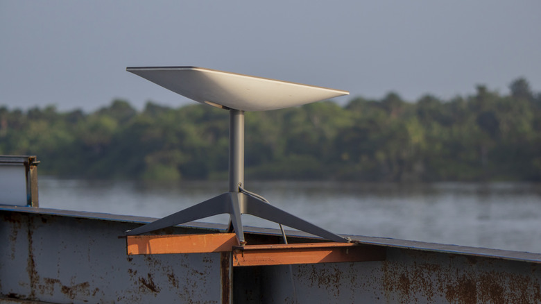 A Starlink internet dish installed in Brazil