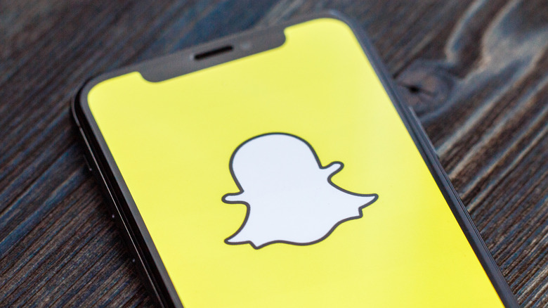 Snapchat logo smartphone