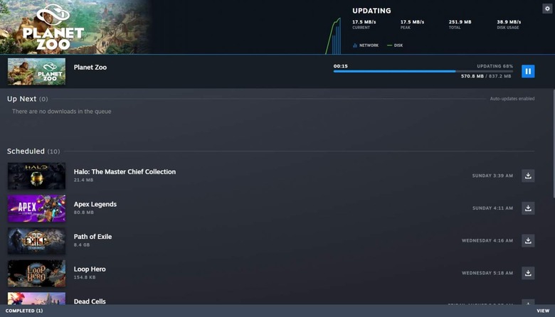 Steam download system updated