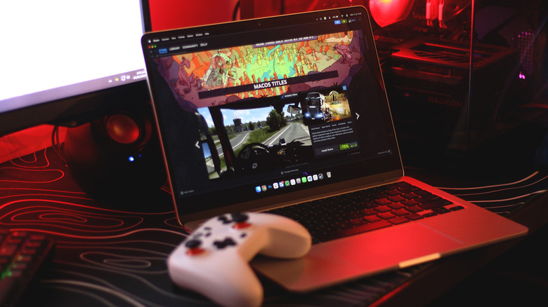 Steam store page on a MacBook