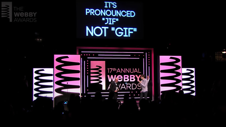 Stephen Wilhite receiving the Webby Lifetime Achievement Award