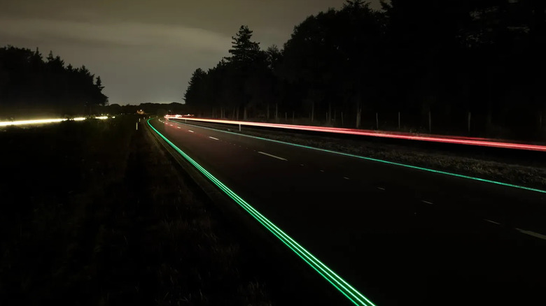 Glow in the dark roads