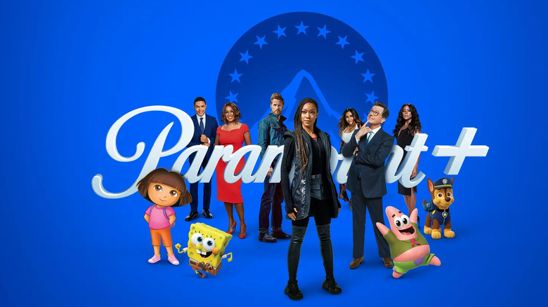 Paramount+ logo and characters from Paramount programming