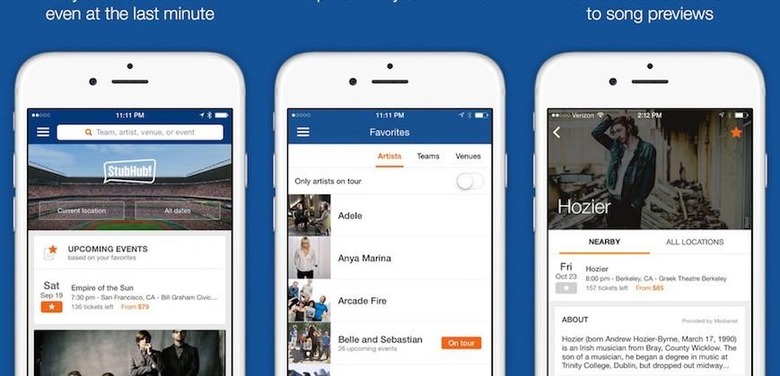 StubHub for iOS now features Uber, Apple Music connectivity