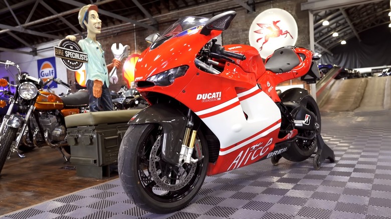 Ducati Desmosedici RR in a showroom