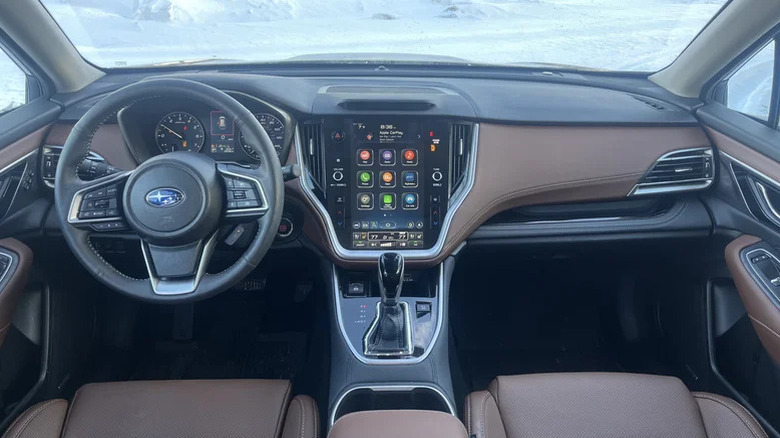 2025 Subaru Outback interior showing Starlink UI