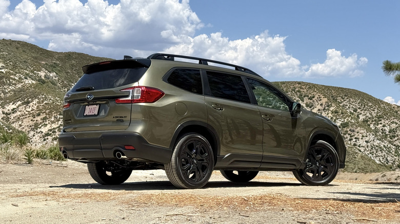 2025 Subaru Ascent parked in the mountains