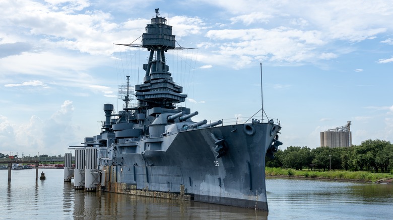 USS Texas on display in Galveston, Texas
