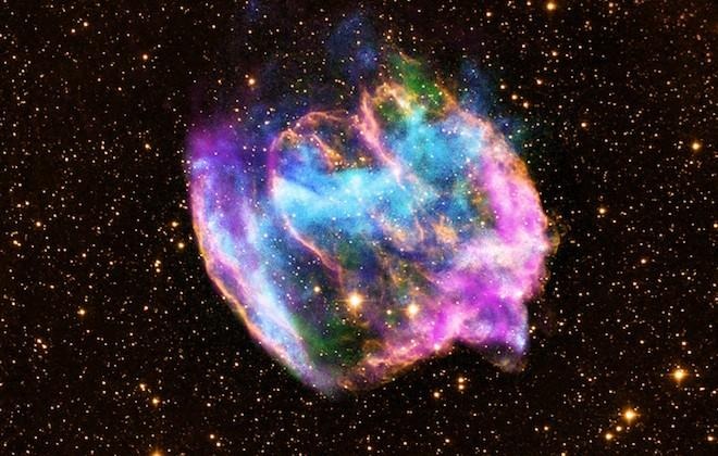 A supernova remnant that is located about 26,000 light years from Earth.