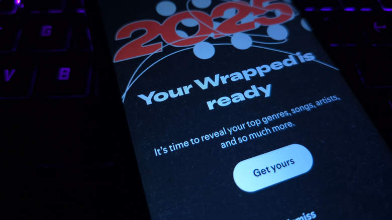 A Spotify Wrapped graphic of Sabrina Carpenter saying 23 million men streamed Manchild.