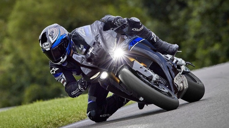 Person riding YZF-R1M