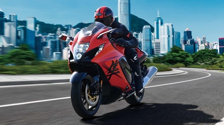 Person riding Hayabusa