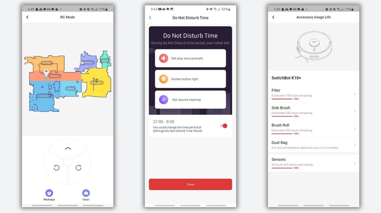 switchbot app vacuum features