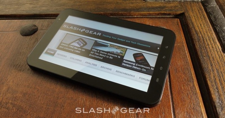 T Mobile Samsung Tab Review Slashgear, Does 43 Come In Any Tablet
