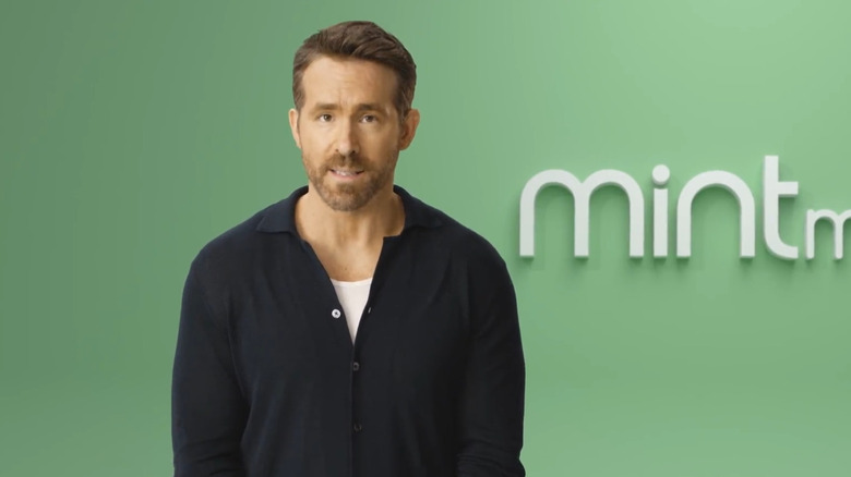 Ryan Reynolds with Mint logo