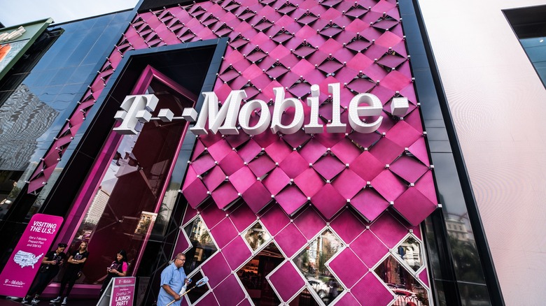front of a T-Mobile store