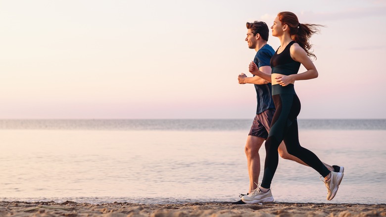 People jogging