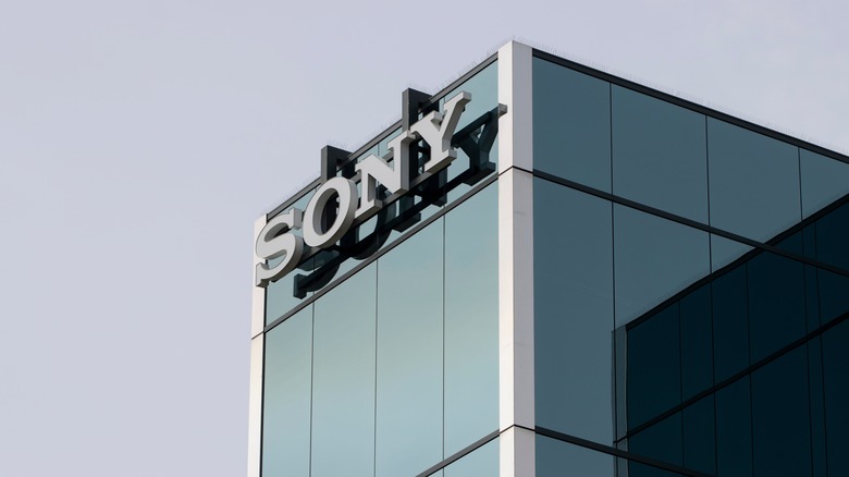 Sony logo on its headquarters