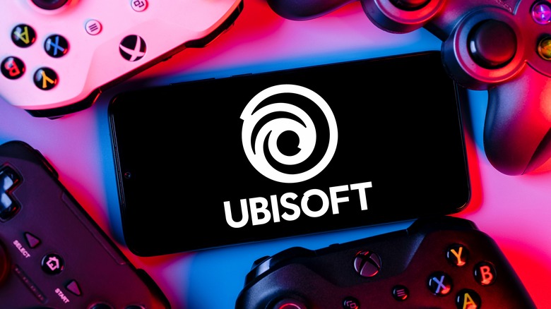 Ubisoft logo with game controllers