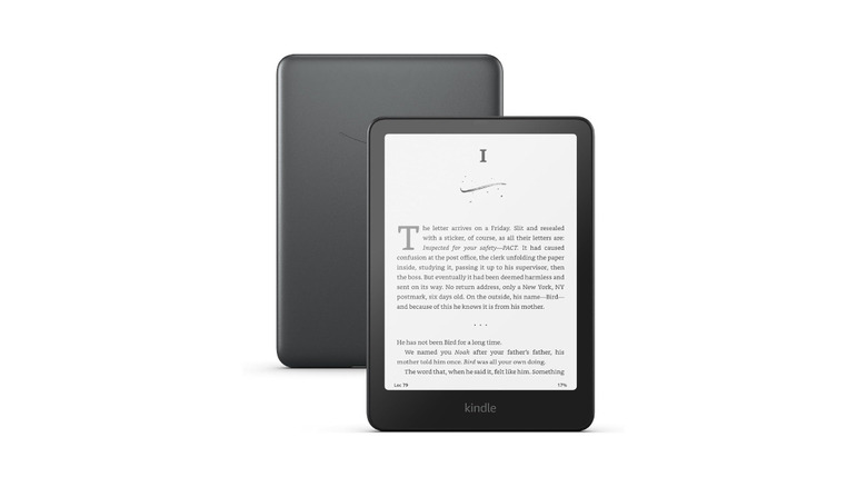 Kindle Paperwhite with a book being displayed