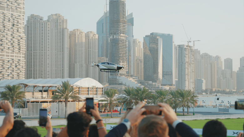 XPeng flying car test flight in Dubai