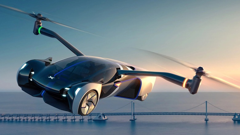 Official render of an XPeng flying car