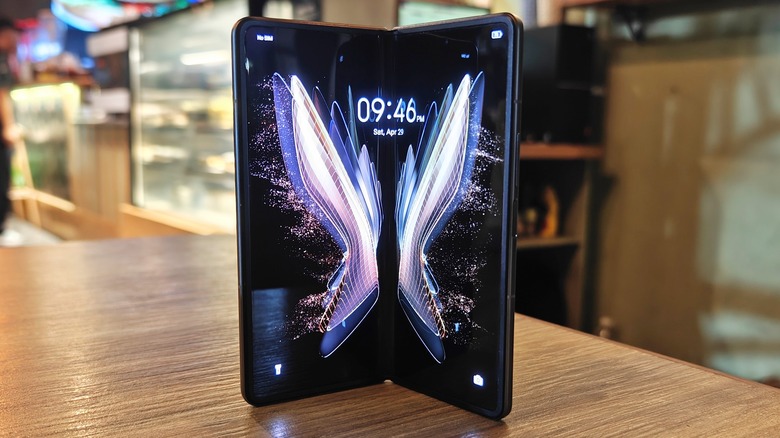 Tecno Phantom V Fold half folded