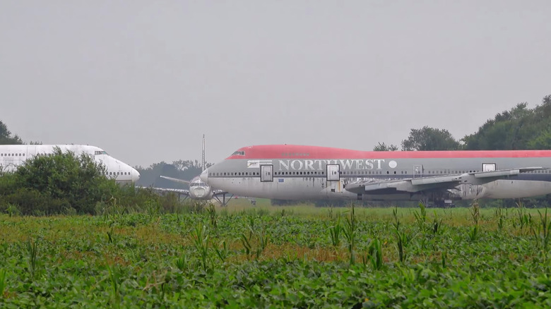 airplanes in boneyard in North Carolina