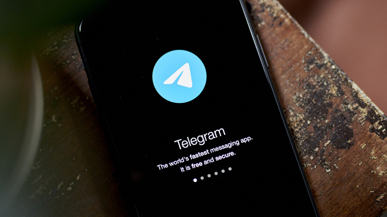 Telegram app on smartphone