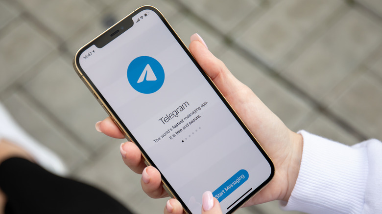 Telegram app on iPhone