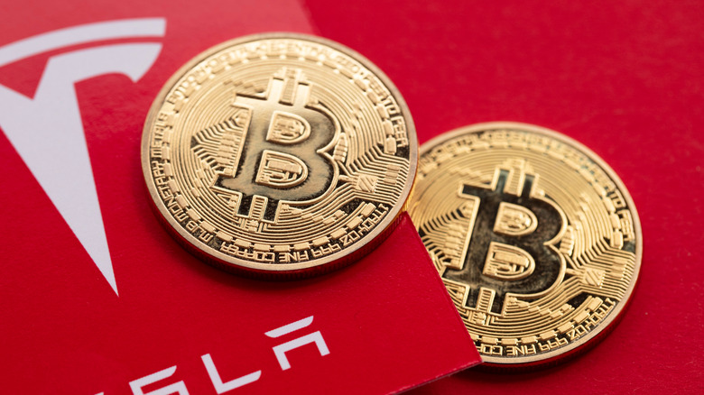 Bitcoin tokens over Tesla branding