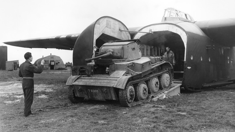 tetrarch tank loading plane photo