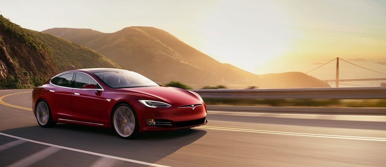 tesla-model-s-red-sunset