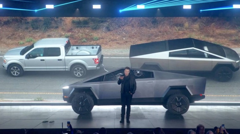 Elon Musk presenting Tesla Cybertruck 