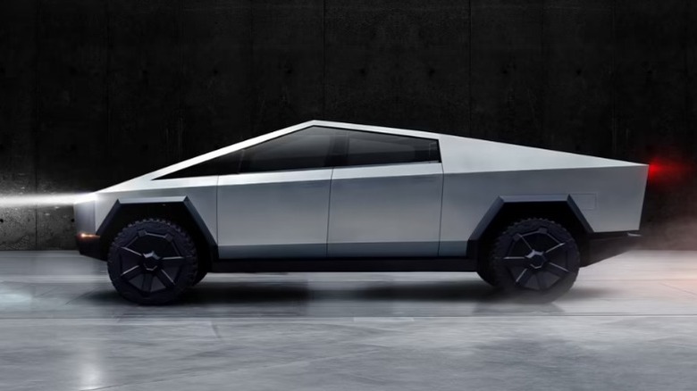 Tesla Cybertruck on display 