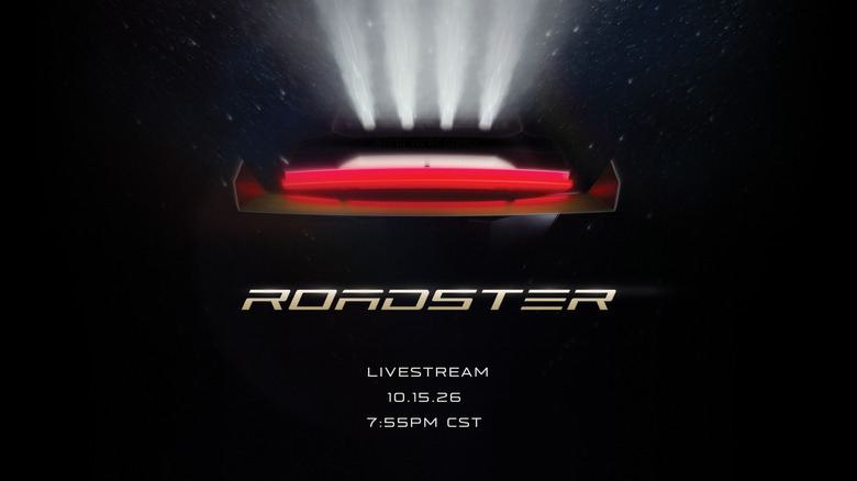 Tesla Roadster reveal livestream teaser image