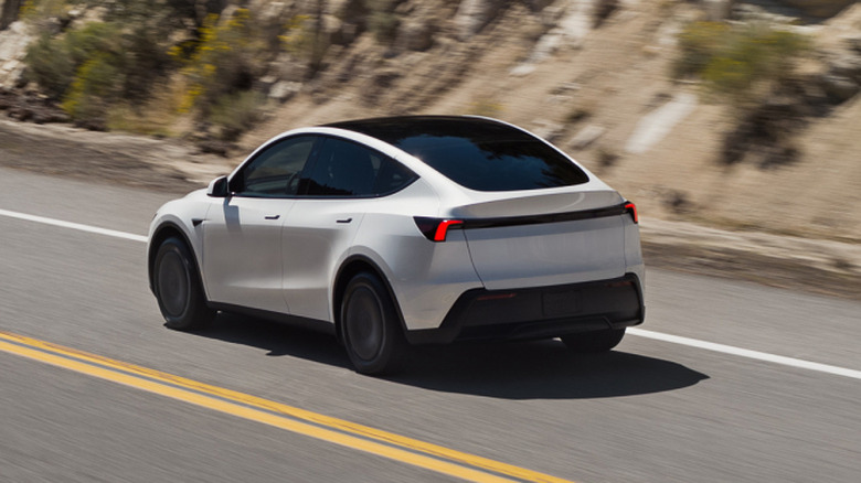 Tesla Model Y on highway