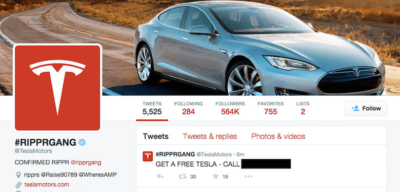 Tesla website, Elon Musk's Twitter defaces by hackers