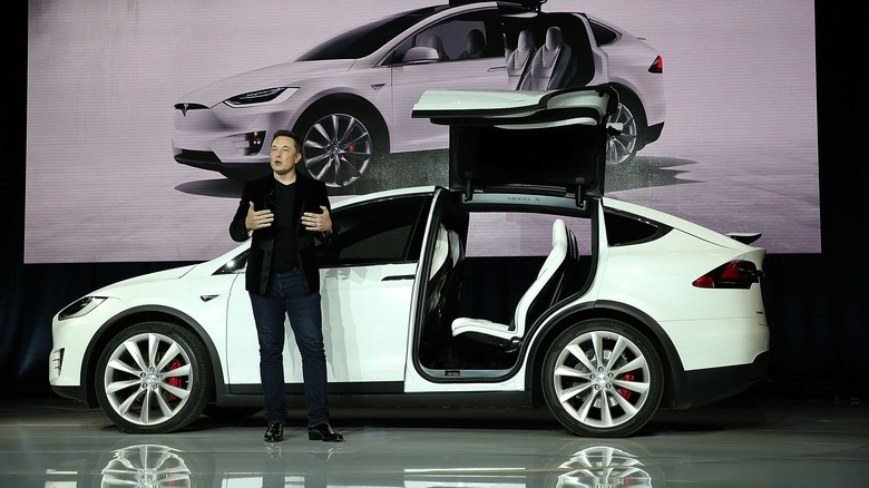 Elon Musk at Tesla event