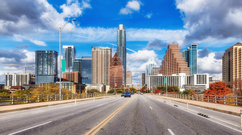 Texas skyline during a sunny day in Austin