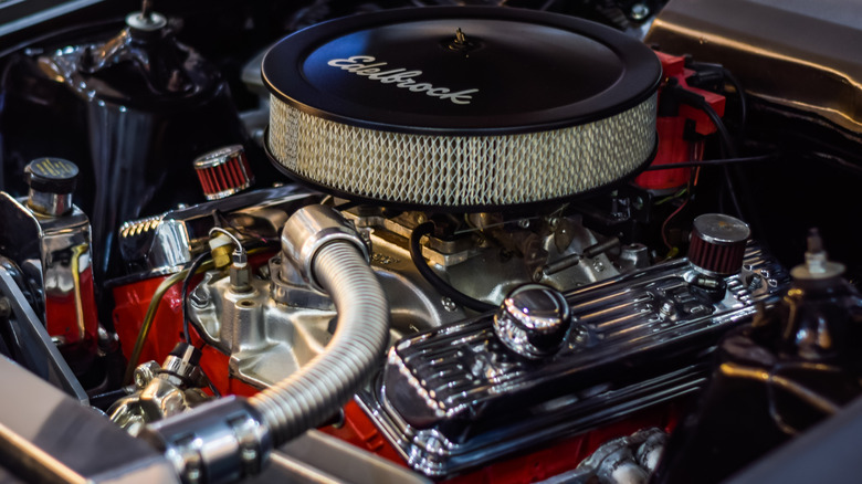 A classic Chevrolet small block V8