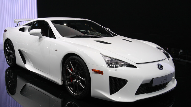 Lexus LFA in a showroom