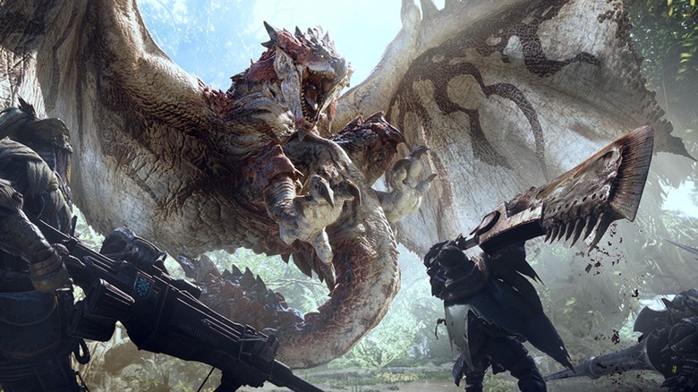 Monster Hunter World hunt Rathalos great sword
