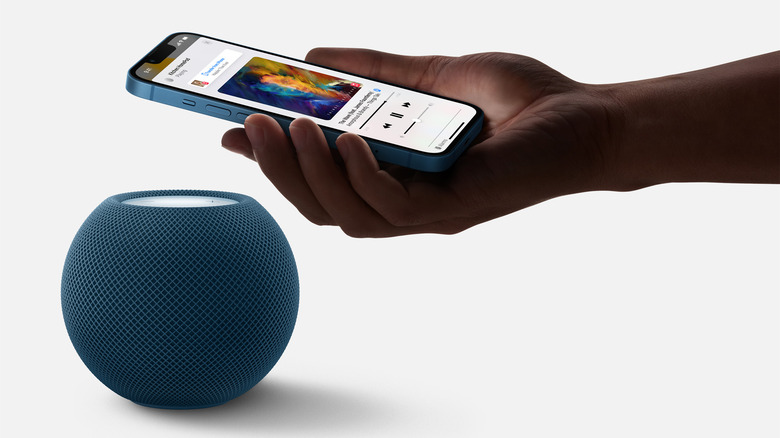 Apple HomePod mini with iPhone music handover