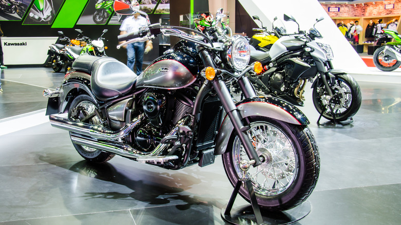 A Kawasaki Vulcan 900 at a bike show