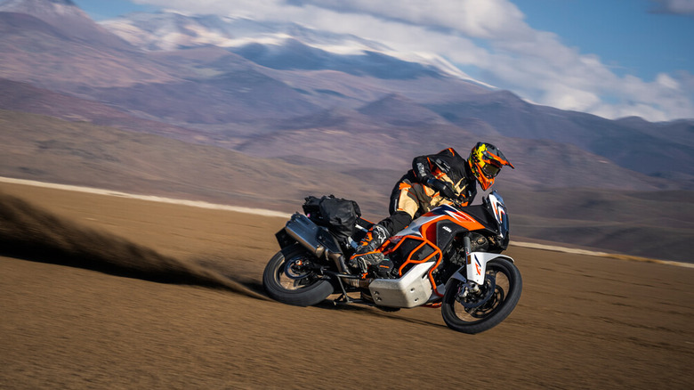 A KTM 1290 Super Adventure R riding off-road